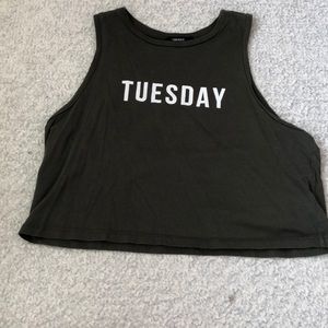 Forever 21 cropped loose muscle tank